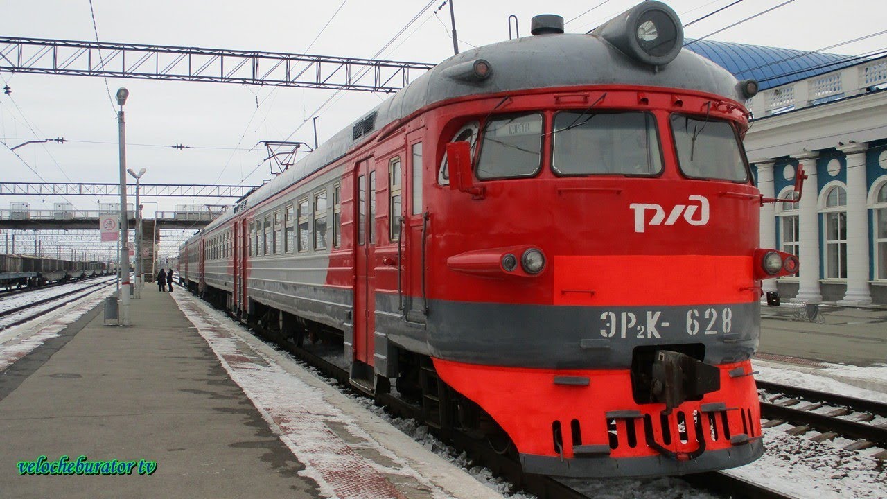 Олдскульная Электричка ЭР 2 К живой антиквариат ещё на колёсах