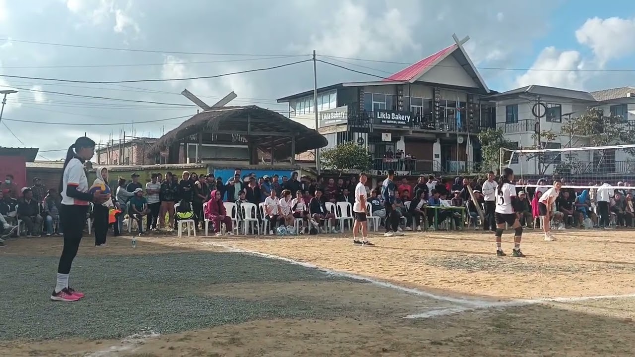 Final set of Women Volleyball Tournament of Hill district sports meets 2025 Winner UKHRUL