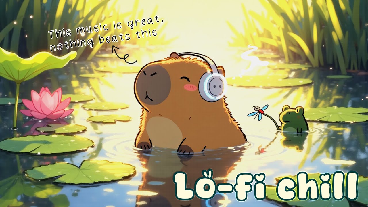 Relaxing Lofi Vibes with Capybara & Frog by the Lake 🐸