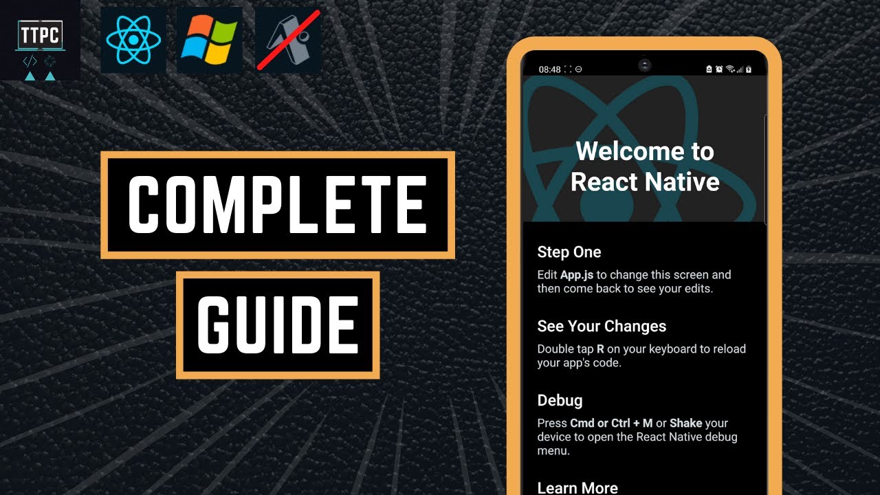 Set up React Native without Expo on Windows