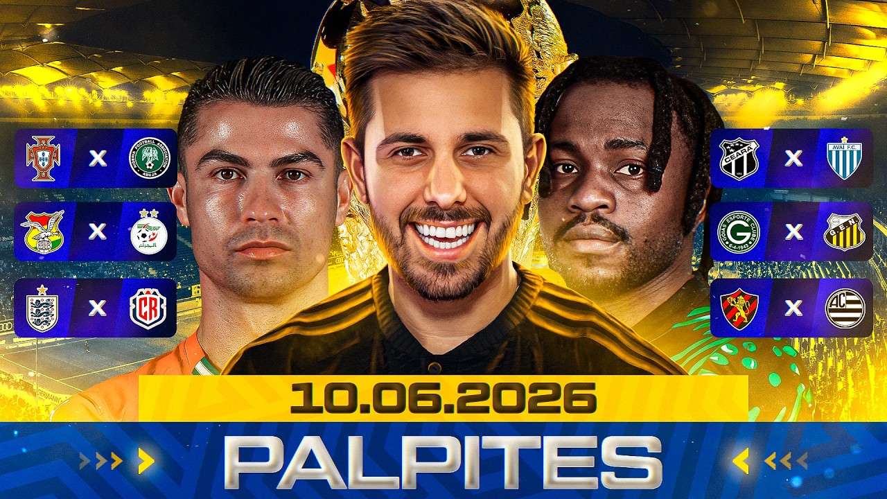 PALPITES DE FUTEBOL DO DIA 10 06 2026 + BILHETE PRONTO E M&Uacute;LTIPLA ODD ALTA