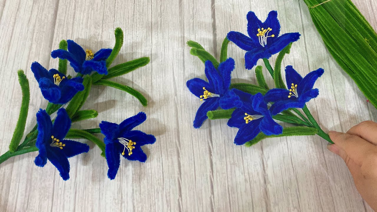 Handmade diy pipe cleaner flower | How to make flowers from Chenille Wire | Pipe Cleaner Craft