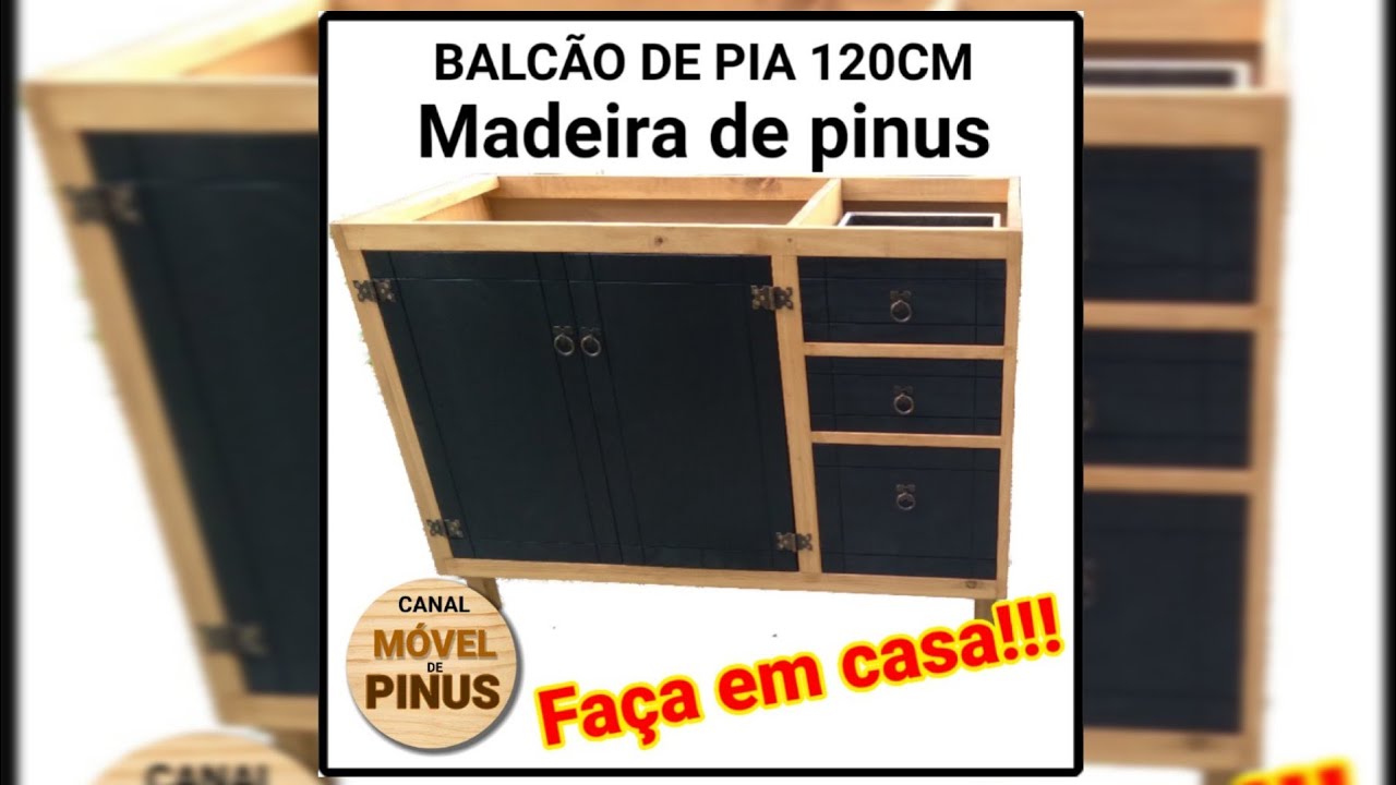 balcão de pia em pinus passo a passo @canalmoveldepinus #moveldepinus #moveldemadeira #marcenaria
