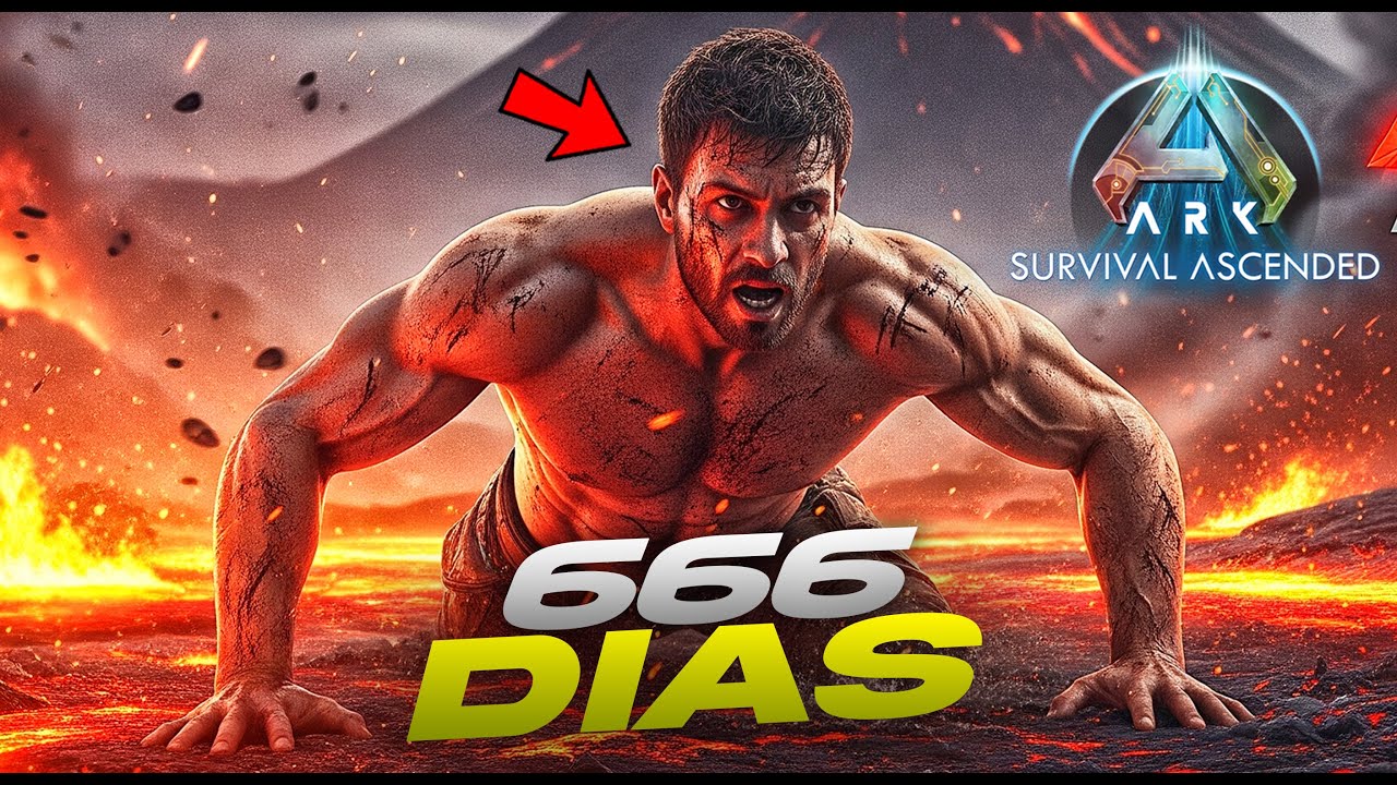 SOBREVIVÍ 666 DÍAS DENTRO de un VOLCÁN en ARK ASCENDED...