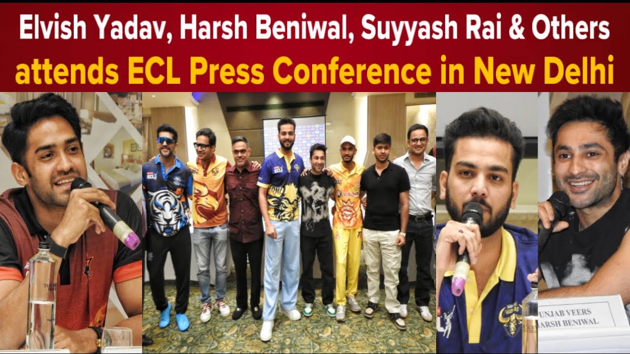 Elvish Yadav, Harsh Beniwal, Thugesh & Suyyash Rai & Other attends ECL Press Conference in New Delhi