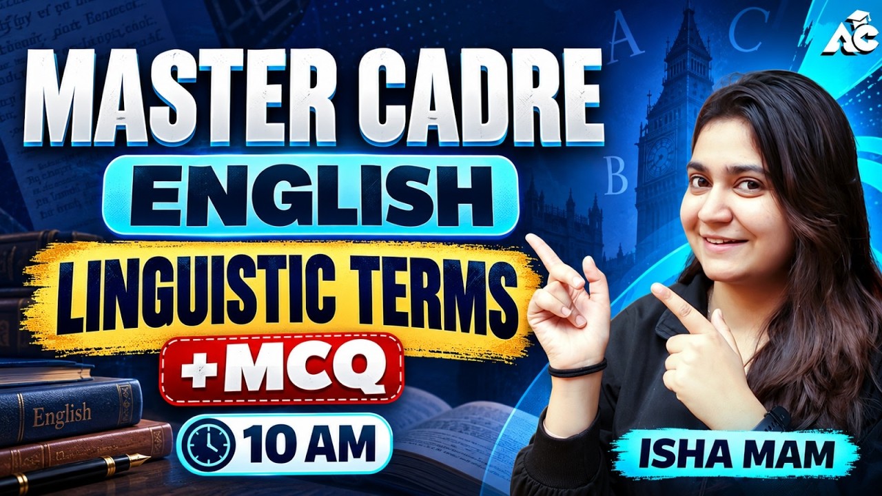 Master Cadre English 2026 | Linguistic Terms + Mcqs | By Isha Mam