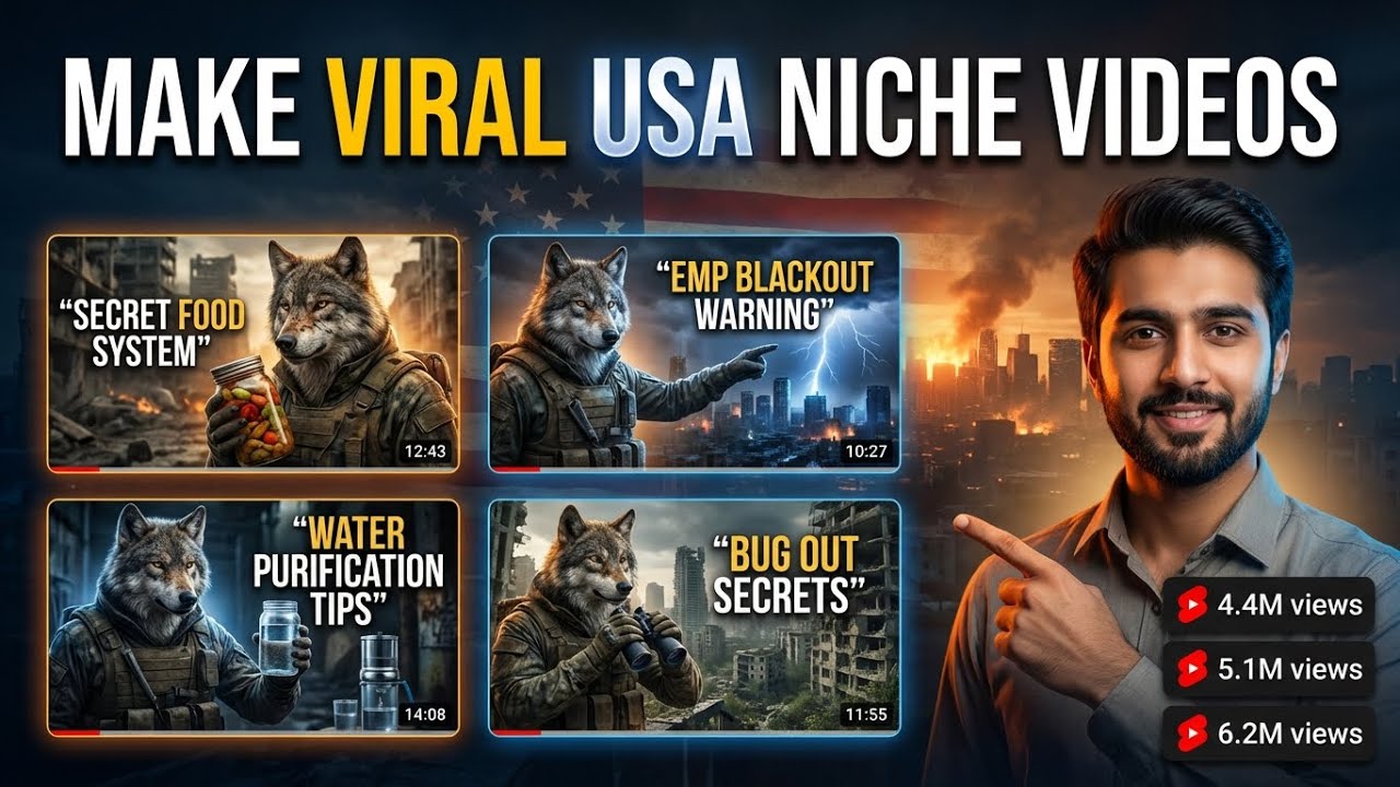 Make Viral USA Survival Videos With AI (Step By Step Guide)