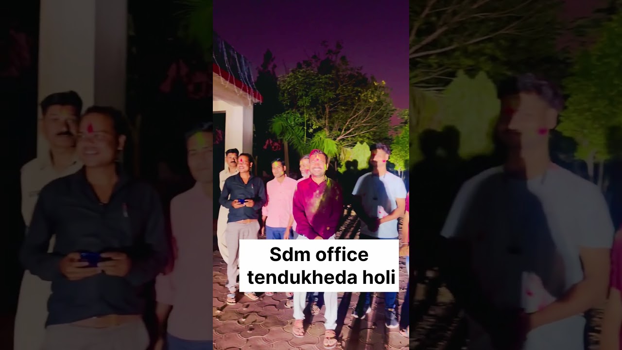 SDM Office Tendukheda me Holi ka rang 🌸✨ Happy Holi to all!