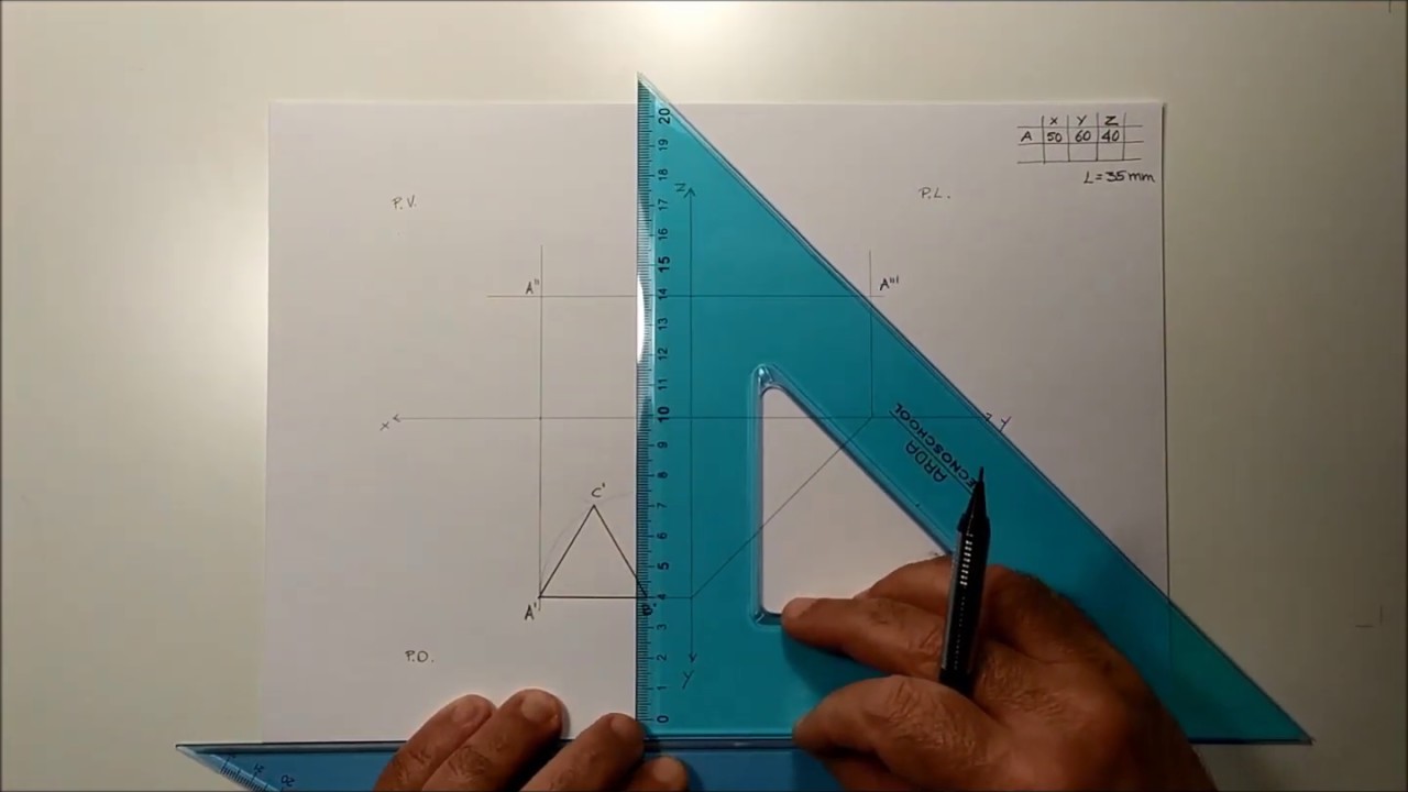 Proiezioni ortogonali di un triangolo equilatero