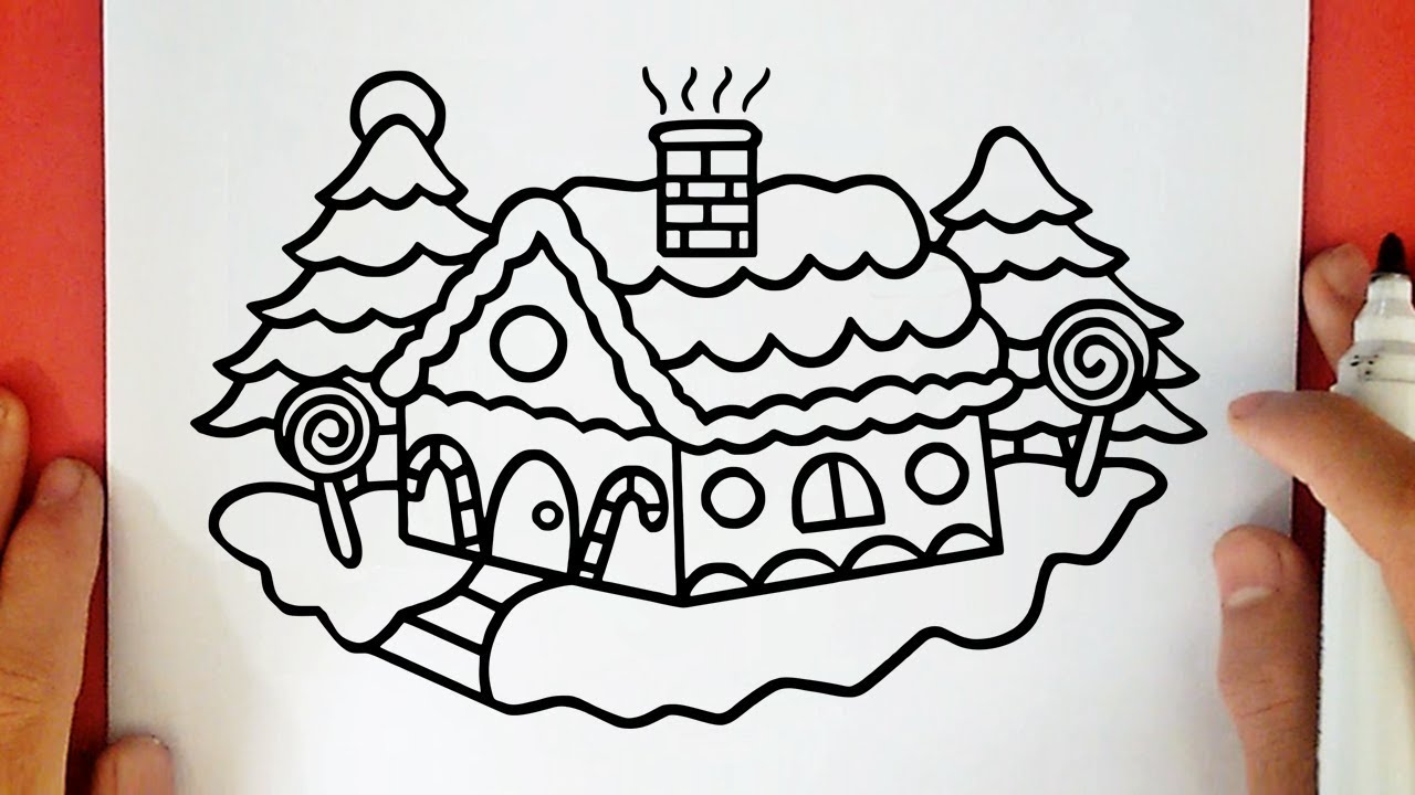 COME DISEGNARE UNA CASA DI NATALE