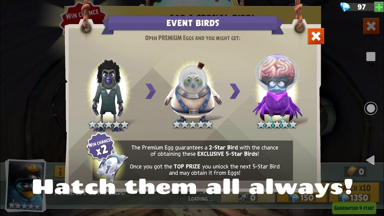 Ab evolution hatching all three event birds.