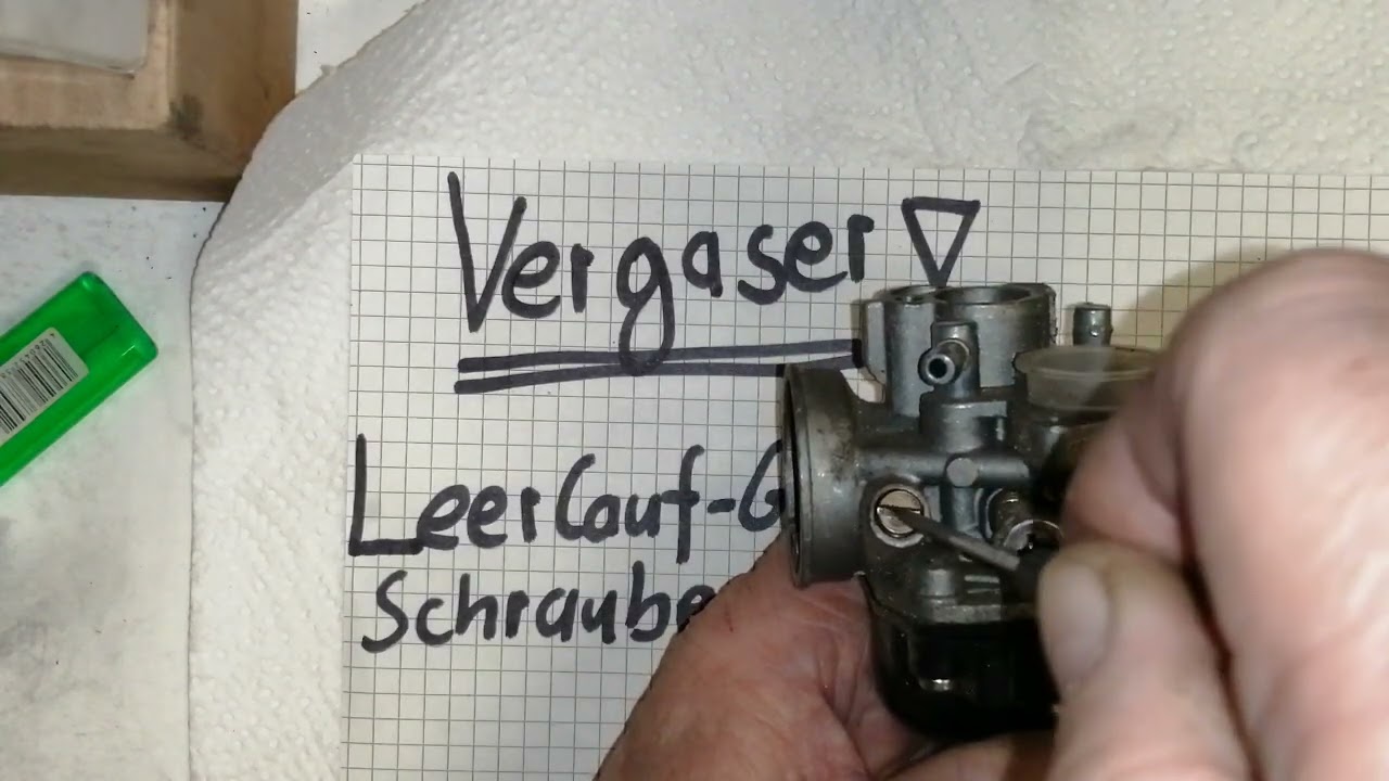 Vergaser von Grund auf neu einstellen! Probleme damit beheben!Danke Teil 1