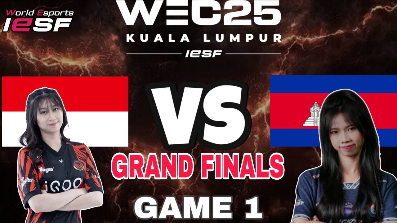 [GAME 1] INDONESIA vs CAMBODIA GRAND FINALS IESF WEC25 | INA vs CAM
