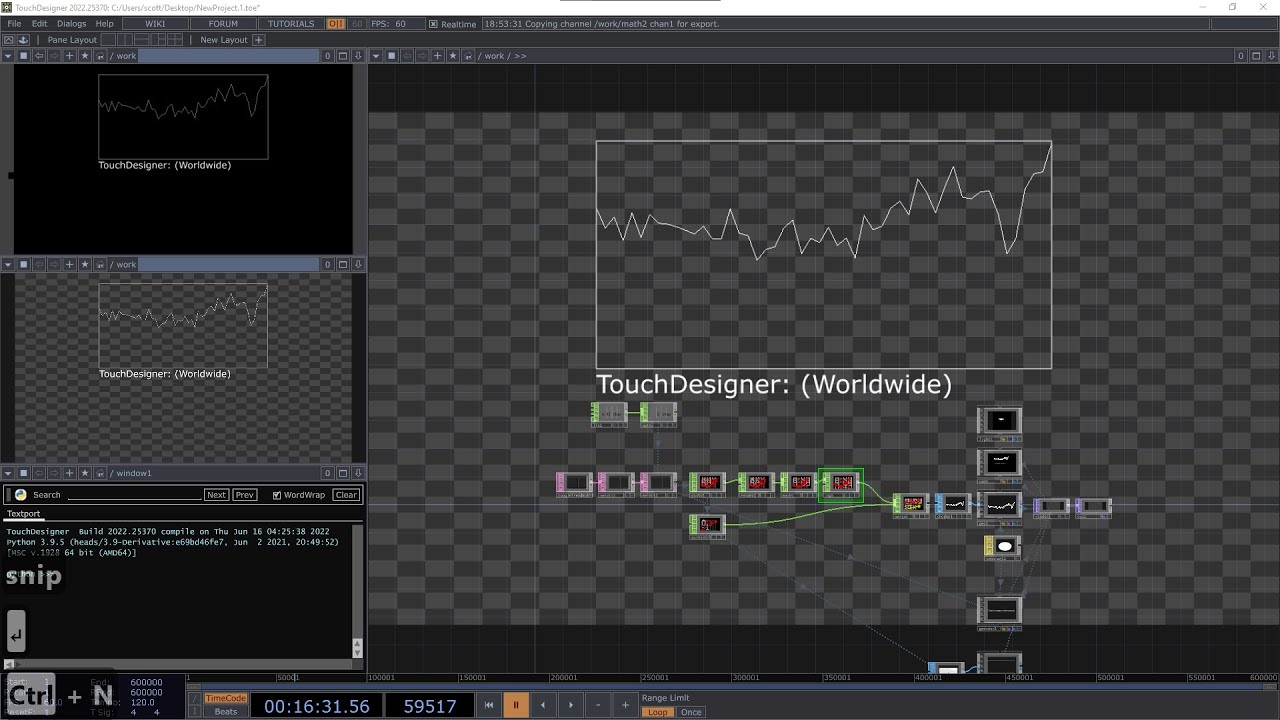 Line Graph Data Visualization(Google Trends) with CSV data in TouchDesigner