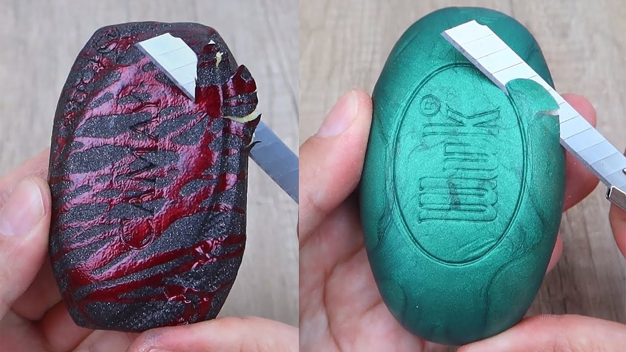 Relaxing Soap Cutting ASMR. Satisfying Soap and lipstick cutting. Corte de jabón - 1025