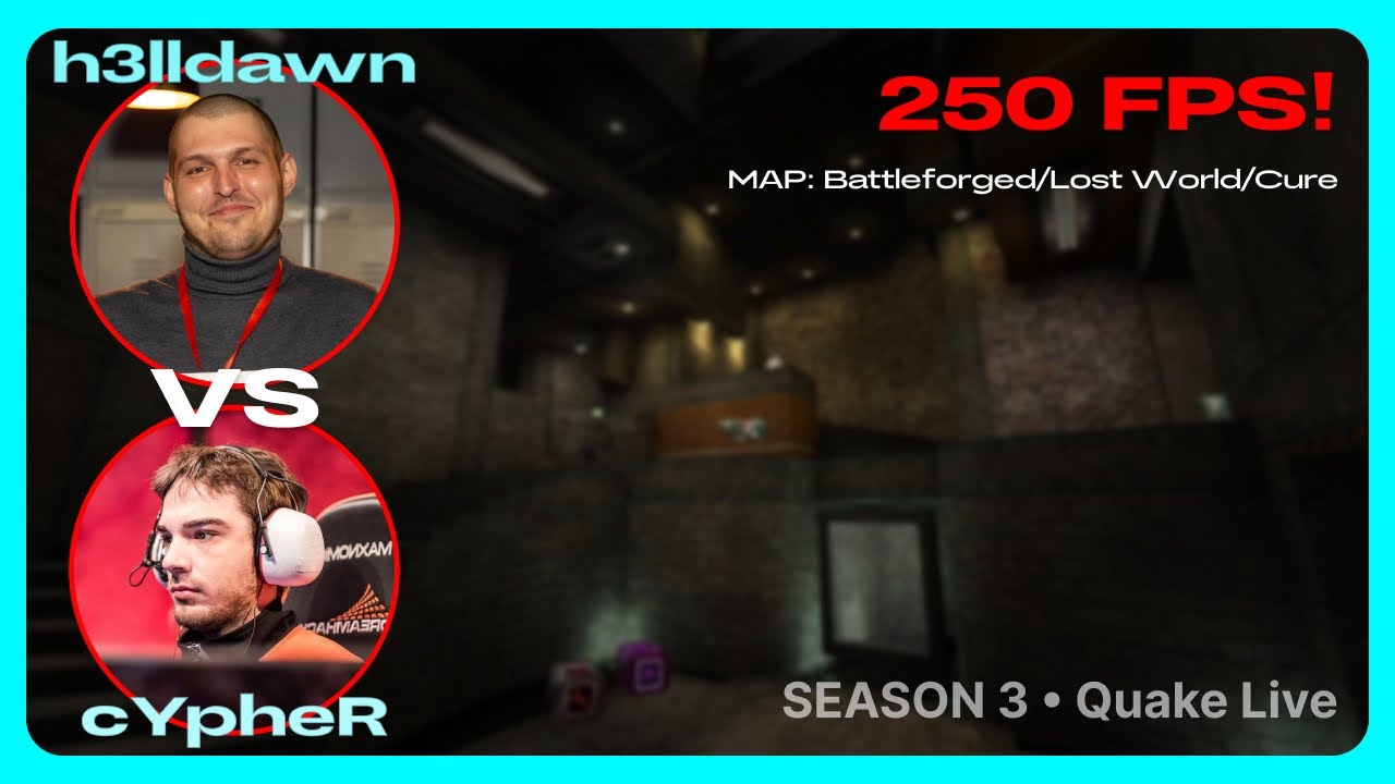 h3lldawn vs cYpheR | 250FPS Quake Season 3 | BO3 | Quake Live