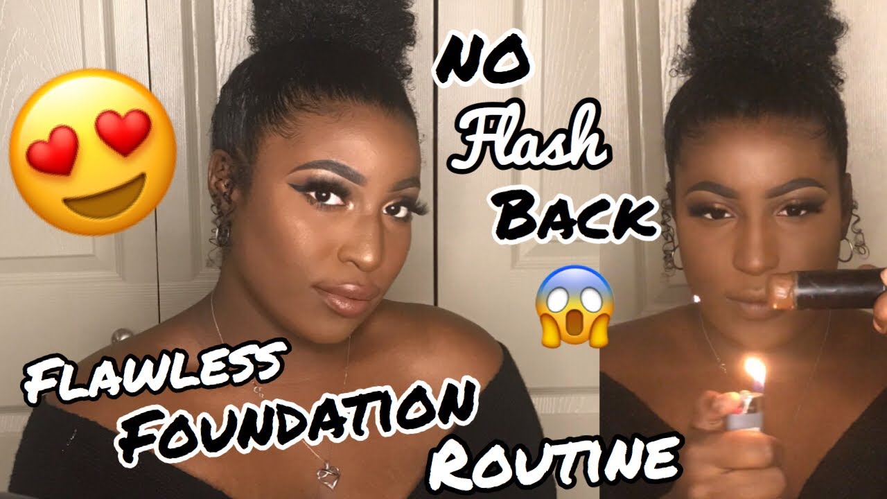 FLAWLESS Everyday Foundation Routine| Flash Back Free | Dark Skin Makeup |