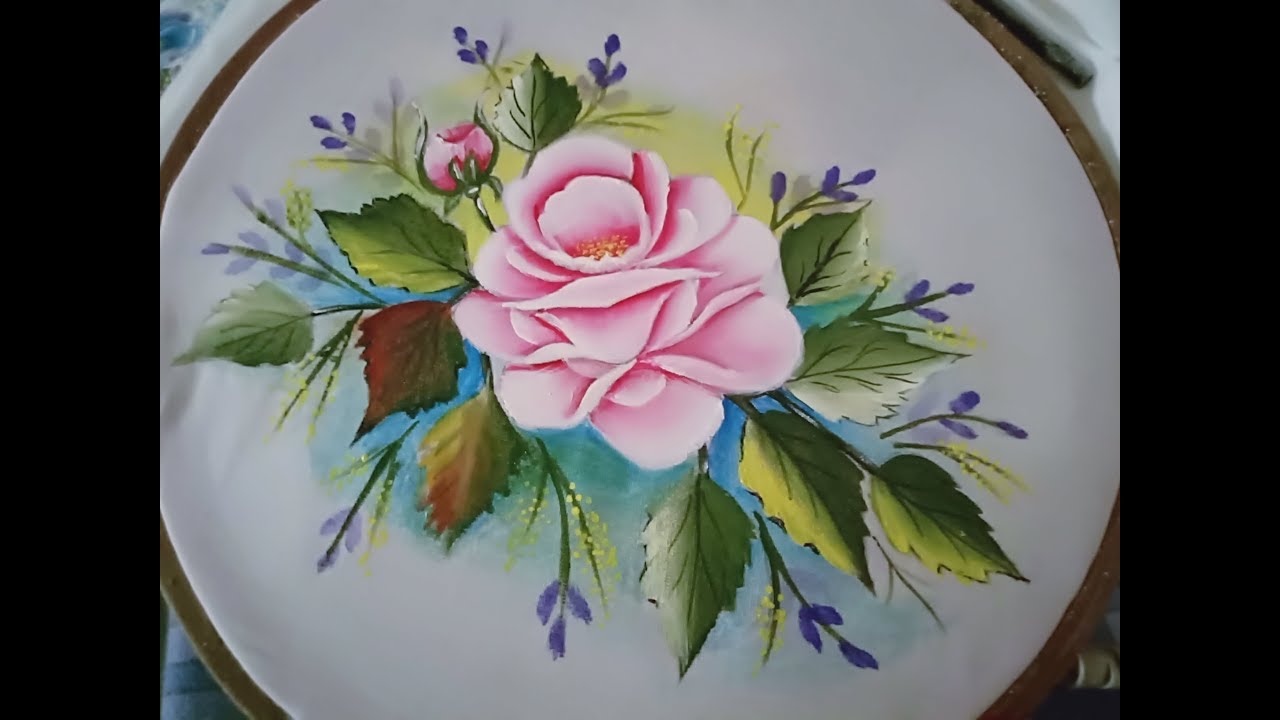 Fabric painting foral techniques/Fabric painting on clothes easy/fabric painting for beginners