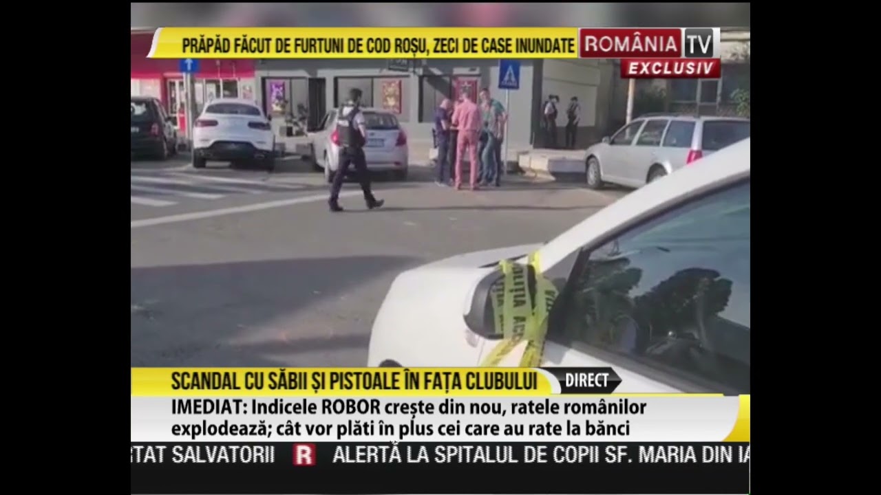 Bătaie între clanurile interlope, în Bacău. S-au tăiat cu săbiile și s-au împușcat în plină zi
