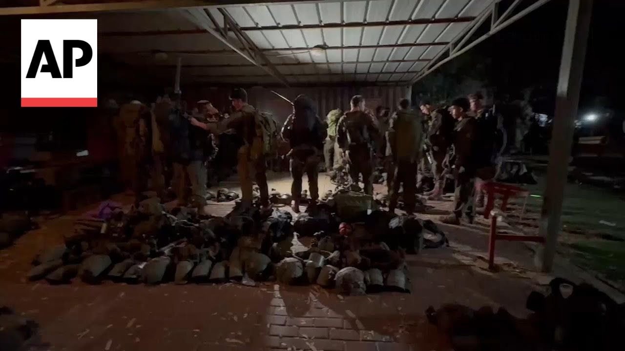Israel military video shows troops preparing to cross into Lebanon