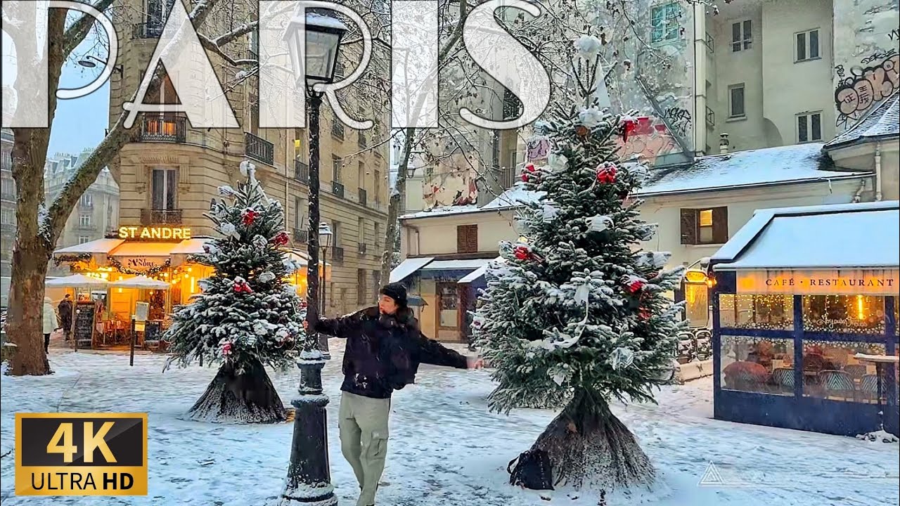 [🇫🇷Paris France 4K 120FPS Walking Tour]  Paris sous la neige&rdquo;compilation de vid&eacute;os&rdquo; 07/FEBRUARY/2026