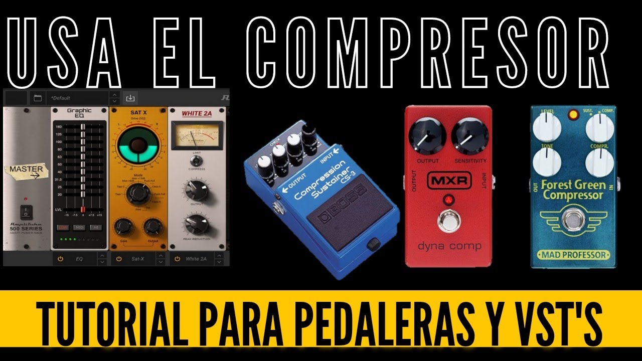 COMPRESOR EN GUITARRA - como usar el compresor - comprimir guitarras para grabar - AMPLITUBE