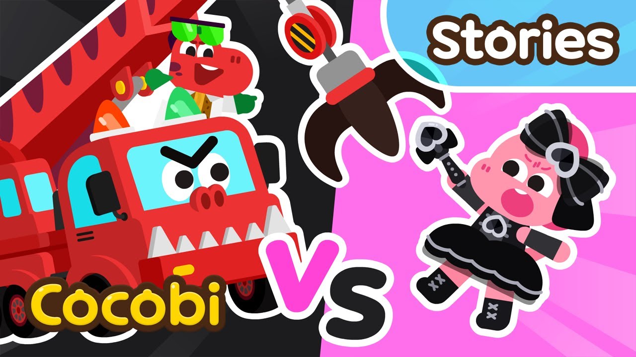 Kompilasi Pahlawan Pink💗 vs Hitam🖤 | Drek T-Rex dan Boneka Putri Zombie | Cocobi