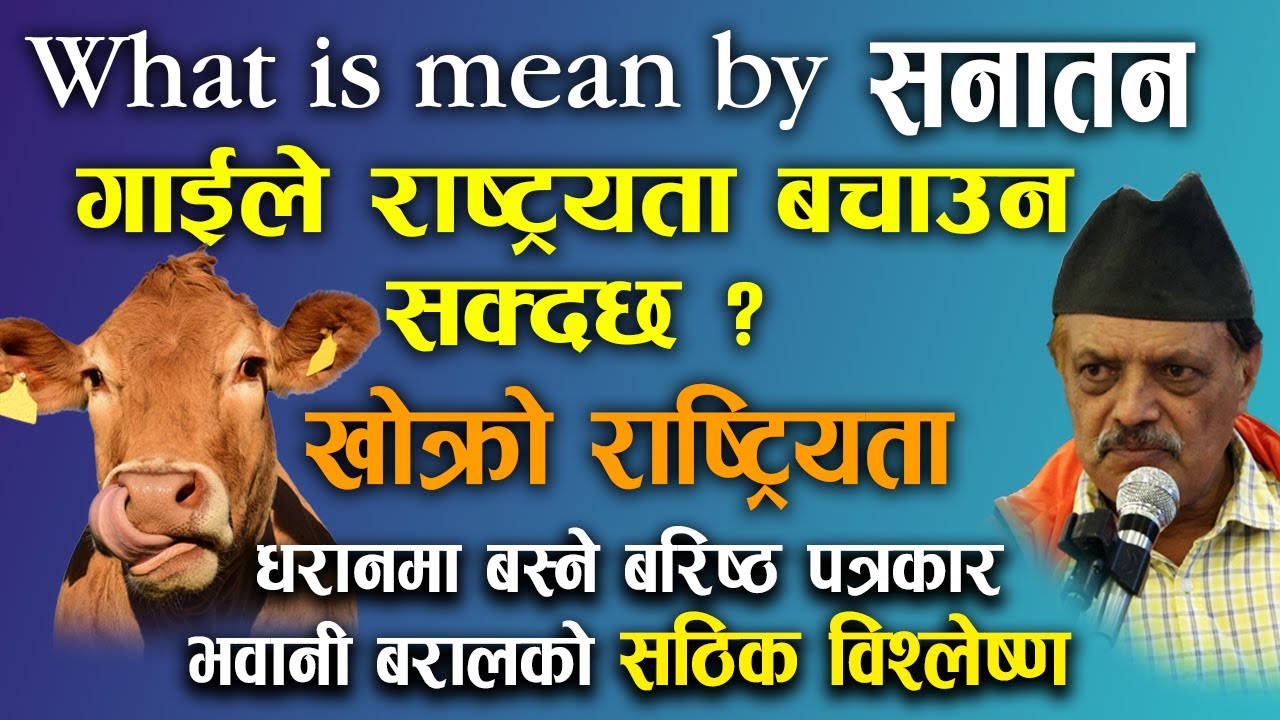 What is mean by सनातन  ? | गाईले राष्ट्रयता बचाउन सक्दछ ? | Bhawani Baral | Bachan tv | Nepali cows
