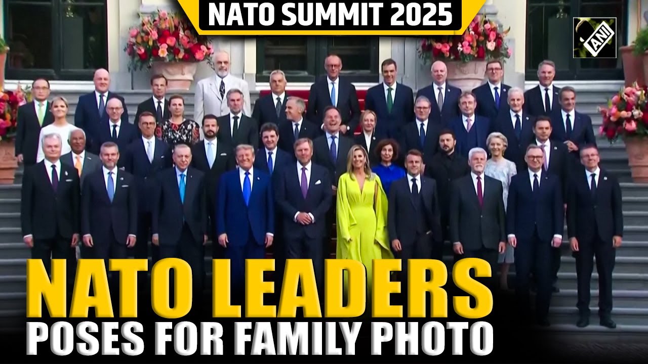 Trump, Meloni, Macron among NATO leaders pose for family photo in the Hague