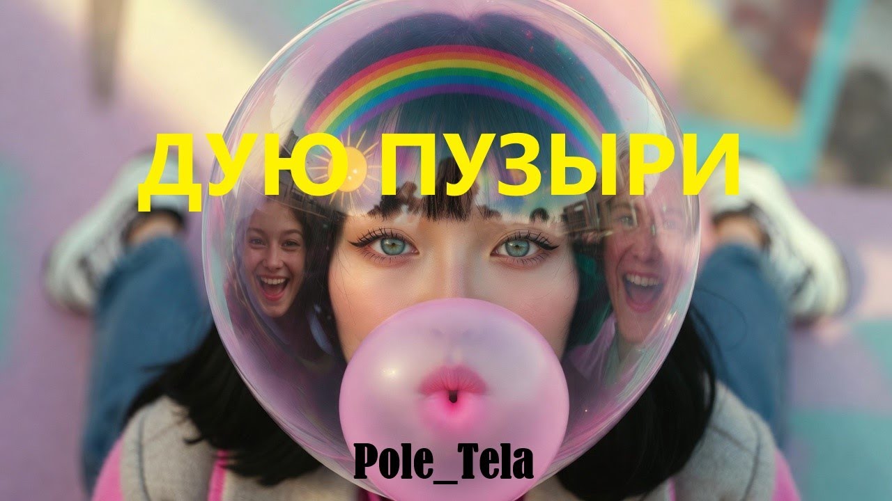 Дую Пузыри - Официальный Клип Pole_Tela | Веселый Танец с Жвачкой и Радугой! 🎶🍬✨