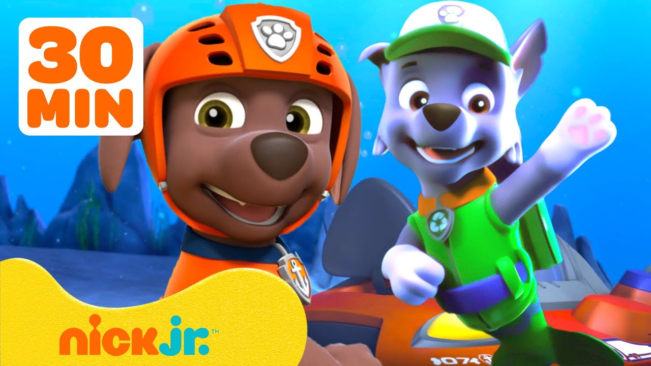 Paw Patrol | Salvataggi in acqua coraggiosi! #3 con Zuma e Rocky 🏄‍♂️ 30 Min | Nick Jr. Italia