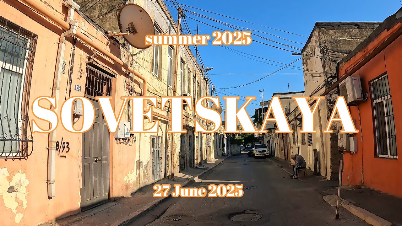 [4K] Sovetskaya Residential Quarter/ Baku Summer 2025