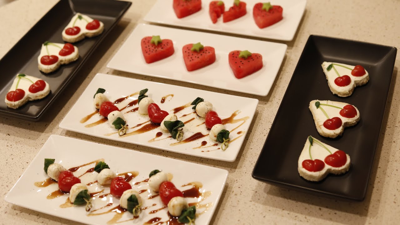3 Easy Heart-Shaped Appetizers for Valentine's or Anniversary |Cute Snack Ideas|Valentine's Day Food