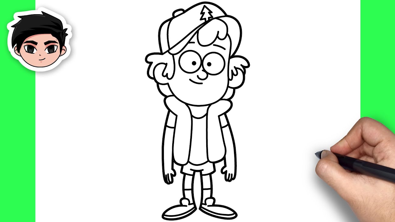 How To Draw Dipper Pines | Gravity Falls - Easy Step By Step Tutorial