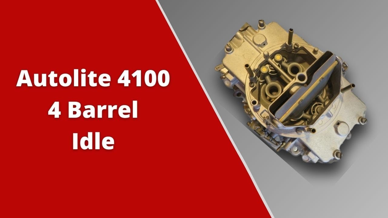 Схема холостого хода карбюратора Autolite 4100 с 4 цилиндрами