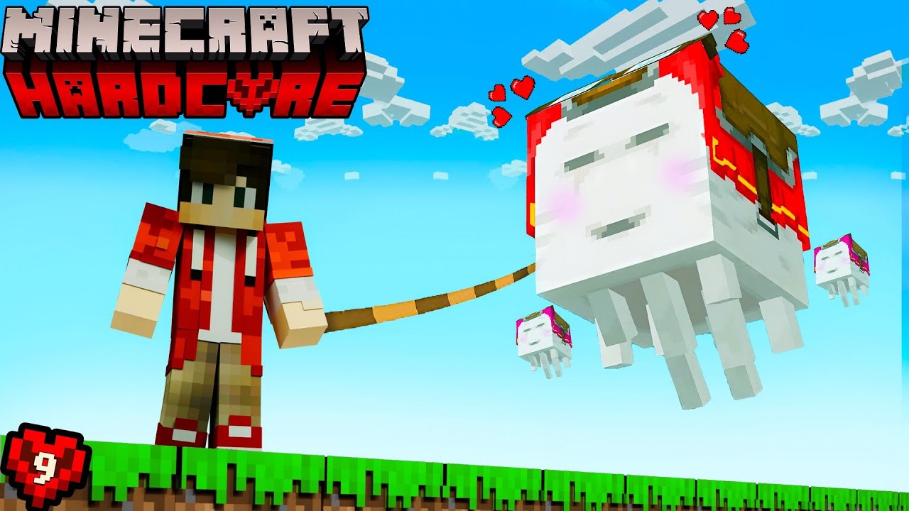 😍Meet the CUTEST Ghast EVER! || Minecraft PE Hardcore EP-9 [Hindi