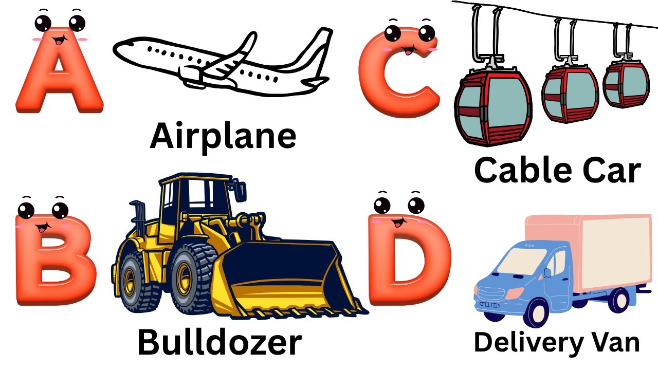 Alphabet Vehicle Rhymes 🚓 | A to Z Transport Poems for Preschool Learning