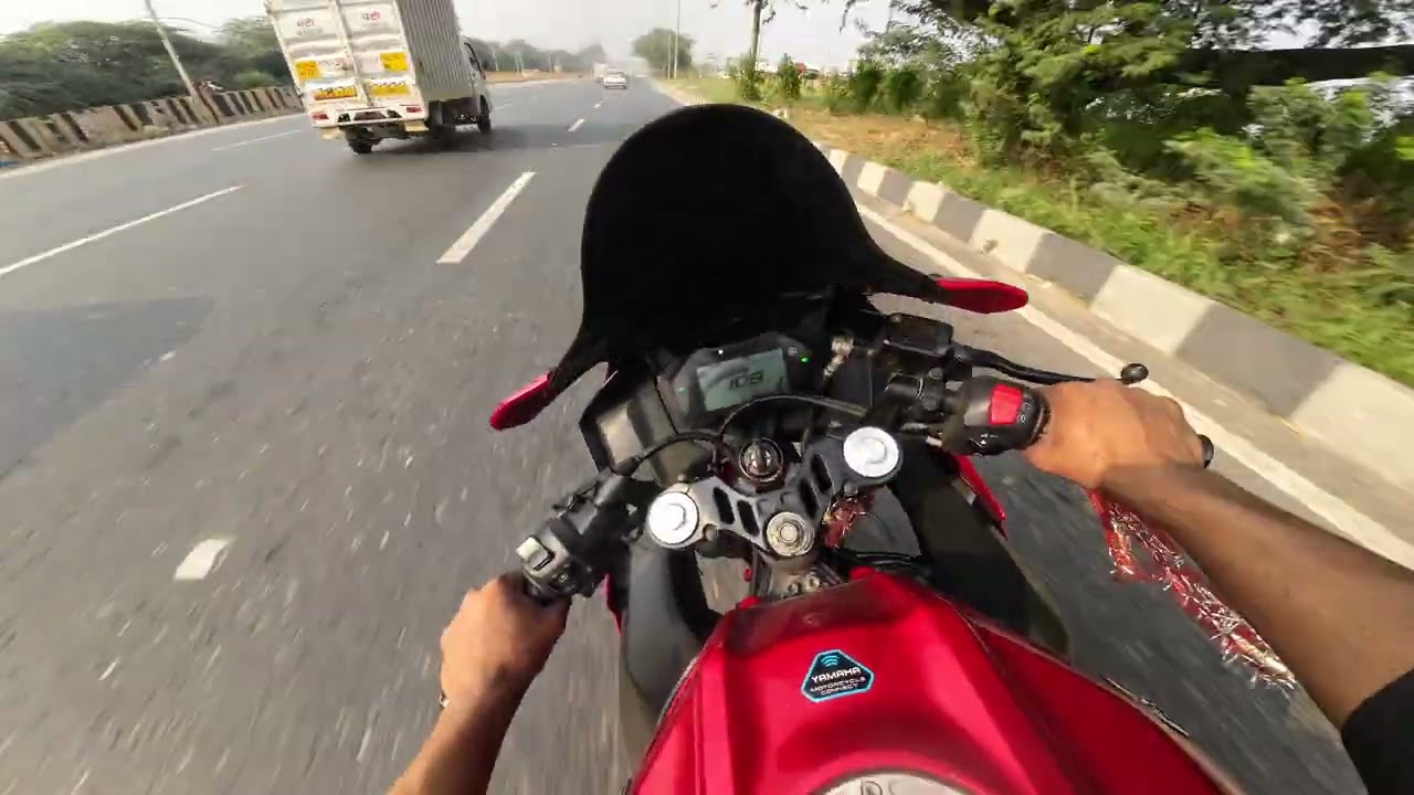R15 Highway ride 🤬 crash ho Gaya 😭😭😭😭😭😭