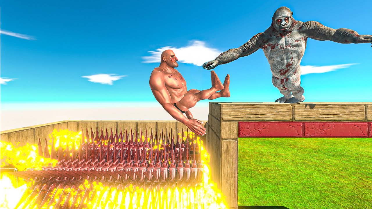 Goro Pushes Units into the Fiery Blender  - Animal Revolt Battle Simulator