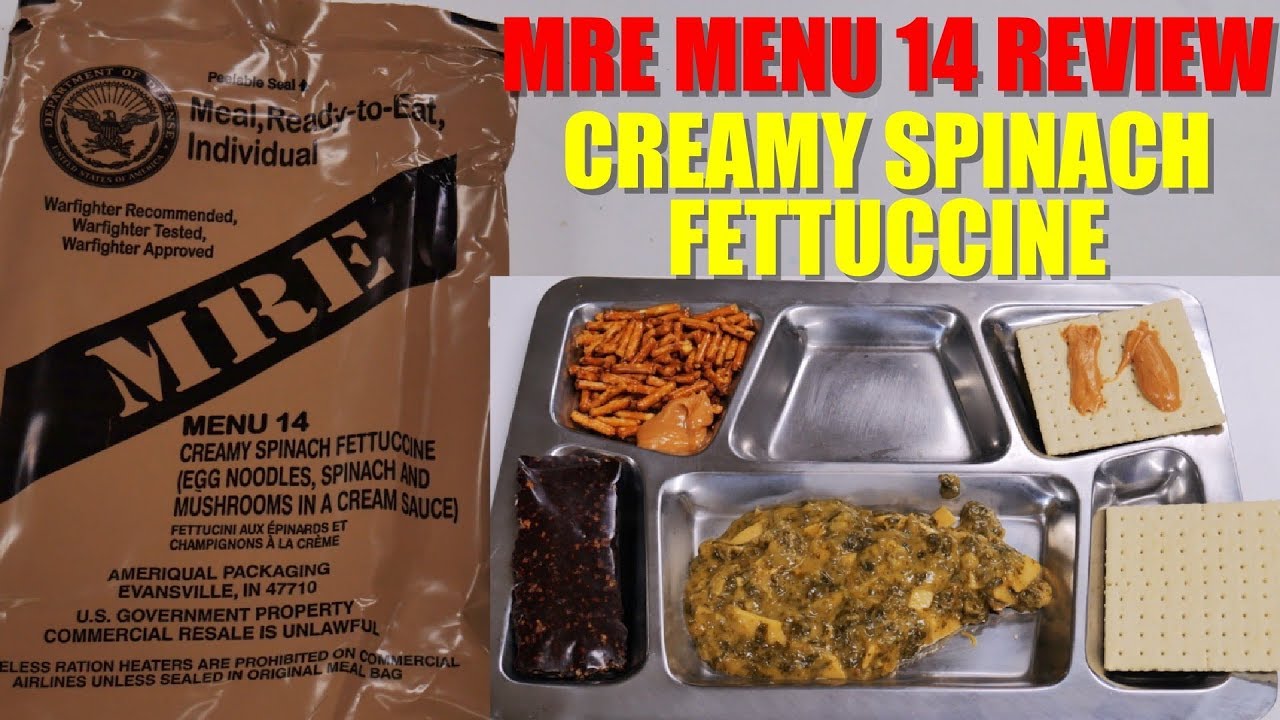 MRE 2019 Menu 14 - Spinach Fetuccini