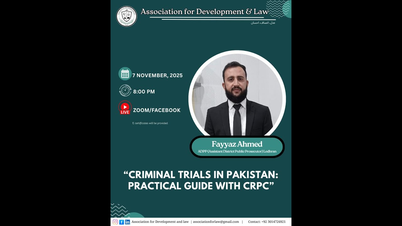 Criminal Trials in Pakistan: Practical Guide with CRPC