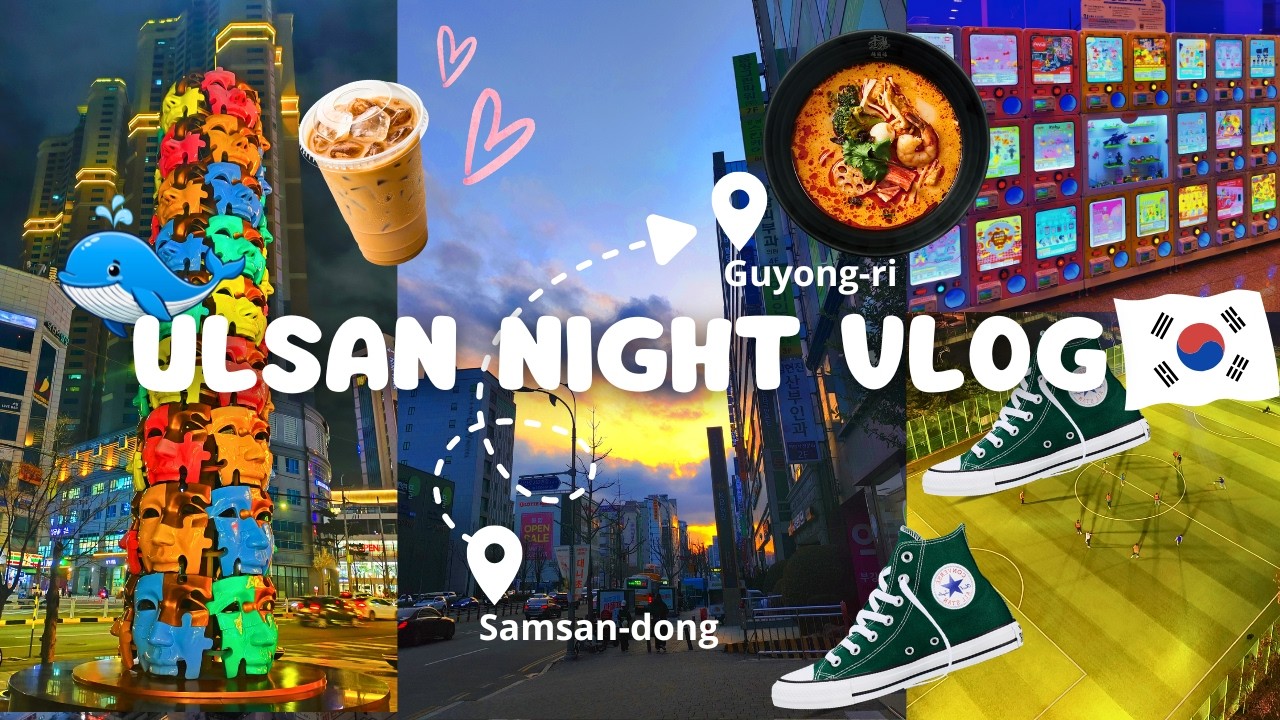 Living in Korea Vlog | Ulsan Night Walk, Shopping, Bus Ride, Arcades, Malatang, Converse unboxing