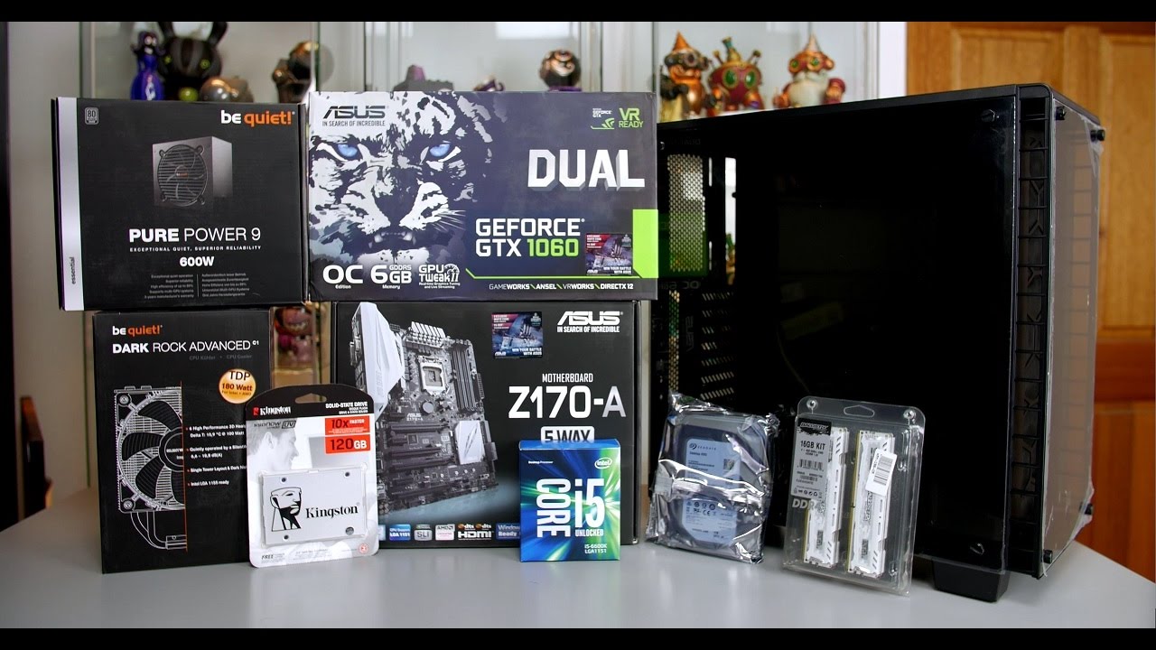 Intel i5 6600K $1000 Gaming PC Build - GTX 1060 (2017)