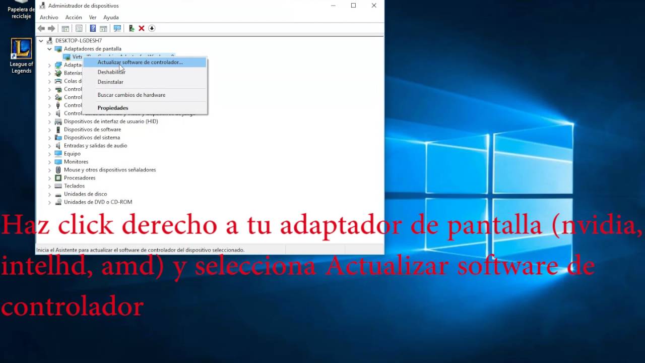Como Solucionar el Error the DirectX en League of Legends