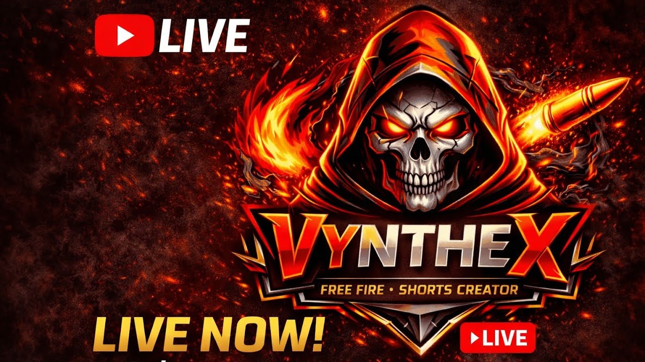 VYNTHEX IS LIVE || LIVE FREE FIRE CUSTOM || FREE FIRE LIVE GAMEPLAY.