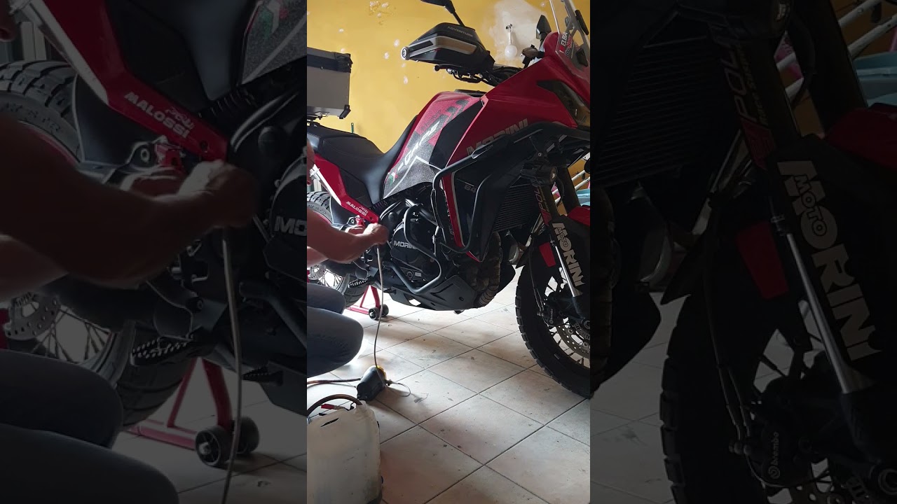 CAMBIO OLIO moto morini x-cape 649 1° PARTE
