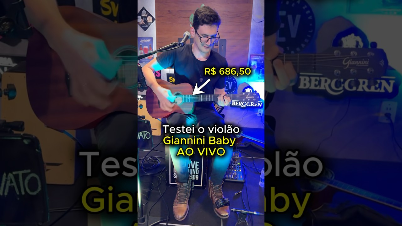 🤔 Viol&atilde;o BARATO fica bom AO VIVO? Testei o Giannini Baby GTG-36S WS (R$ 686,50) em um dos meus shows