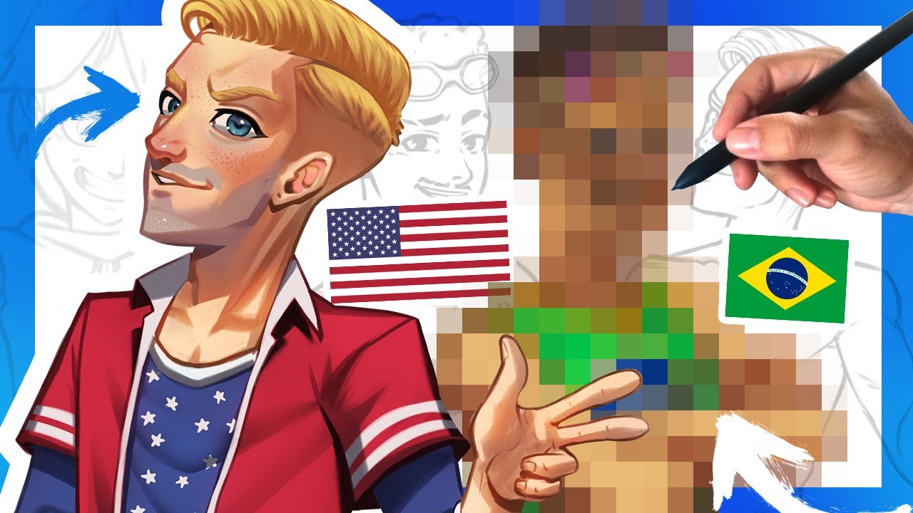 Desenhando PAÍSES como PERSONAGENS