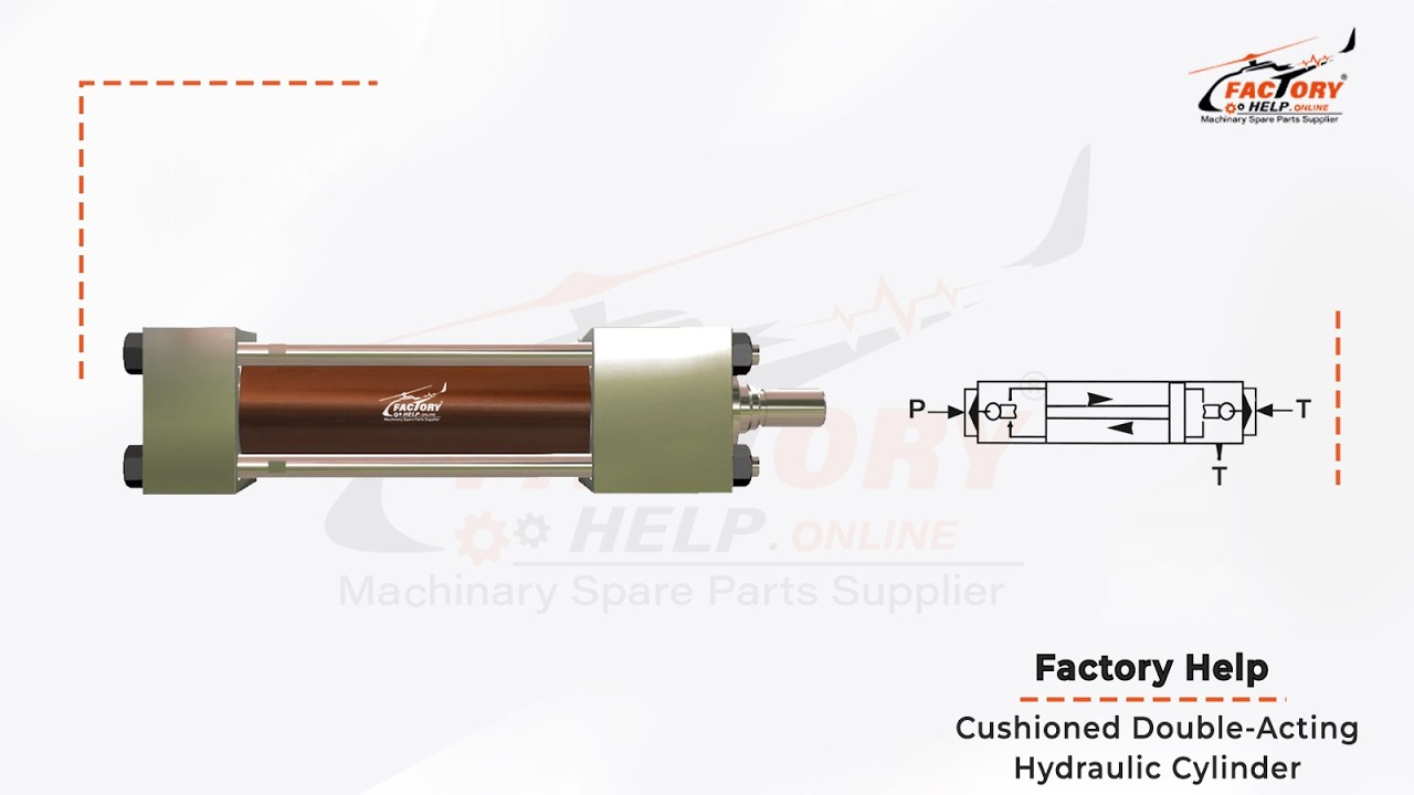 FactoryHelp - Cushioned Double-Acting Hydraulic Cylinder