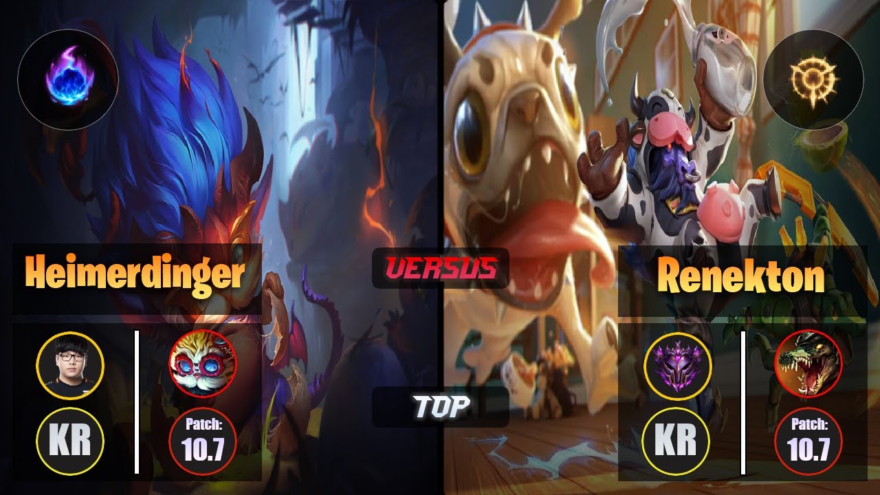 Lava HEIMERDINGER (Top) [Arcane Comet] VS RENEKTON - Master KR Patch 10.7